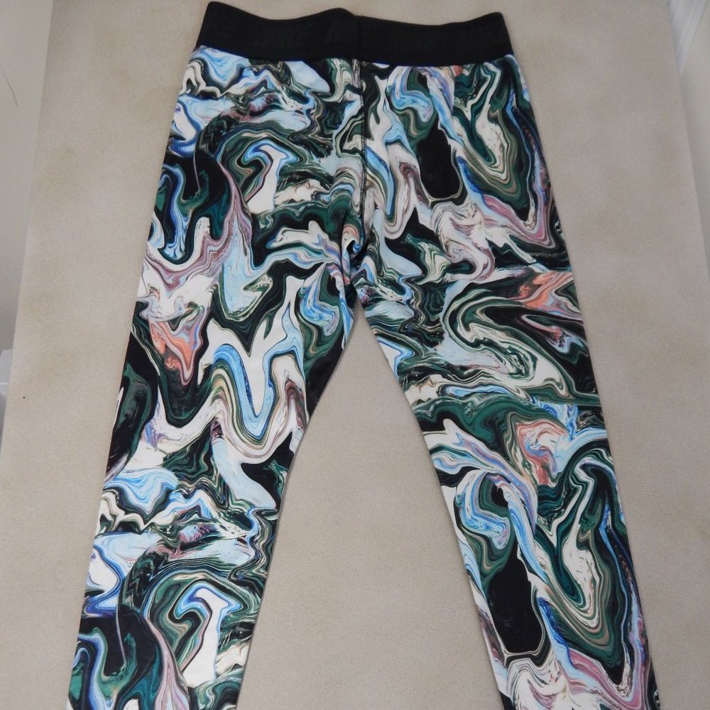 NIKE Abstract Swirl Running Leggings Tights SIZE LARGE